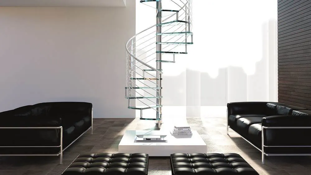 Escaleras diseño de cristal de interiores | Enesca.es