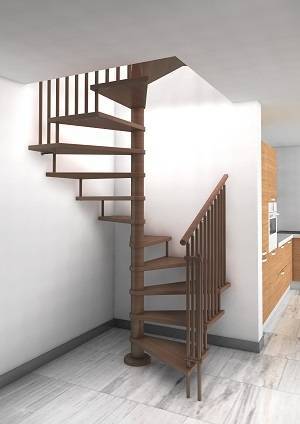 Escaleras de caracol de madera