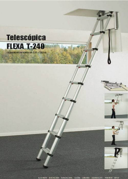 T-240 T-270 Escalera plegable tipo telescópica