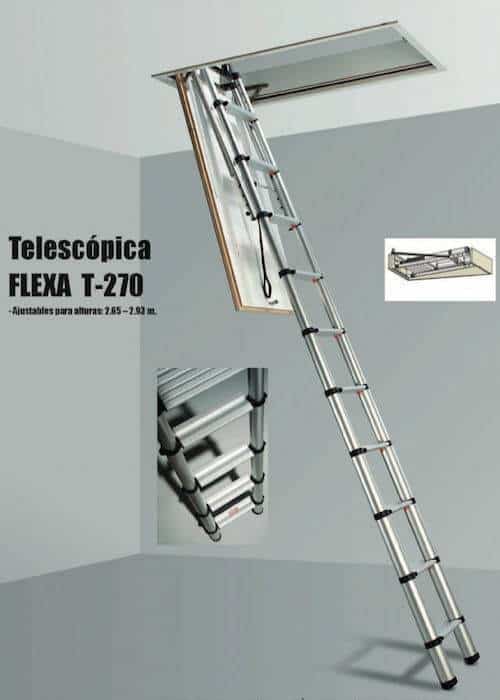 Comprar escalera telescópica - Escalera plegable de aluminio