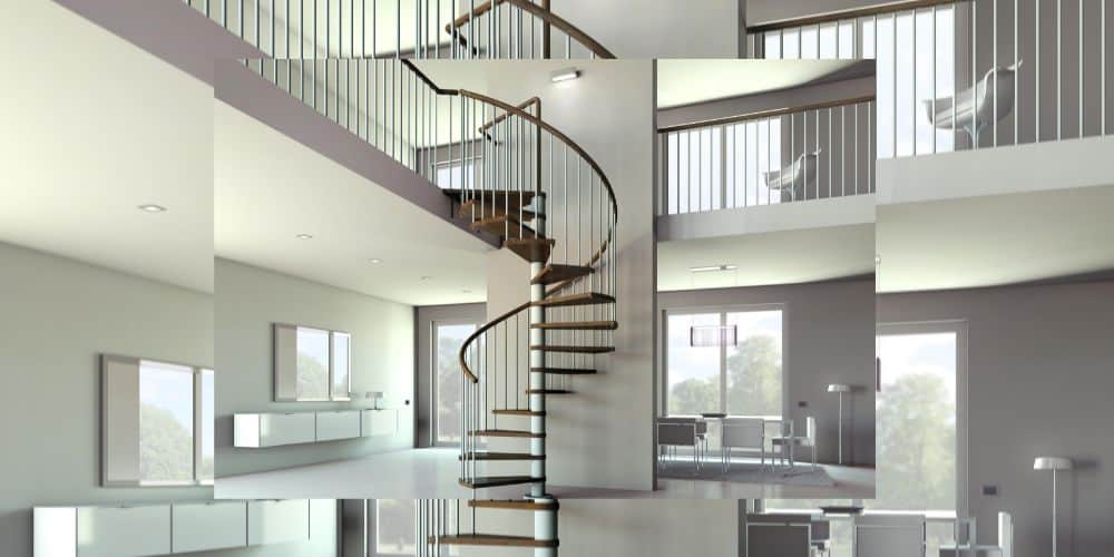 Escaleras de caracol para estancias modernas