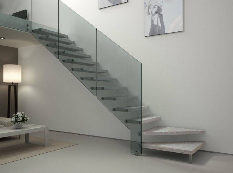 Barandas y escaleras de cristal para más luz y espacio de Enesca