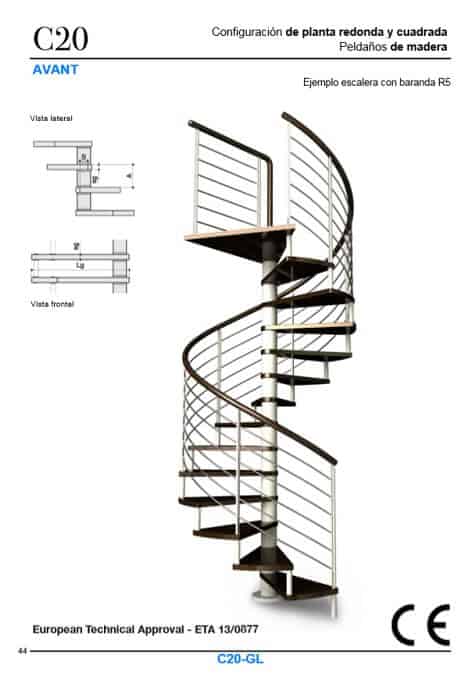 Escaleras de caracol con certificado CE