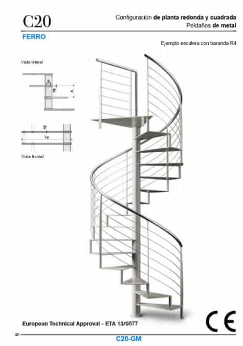 Escaleras met&aacute;licas con certificado CE