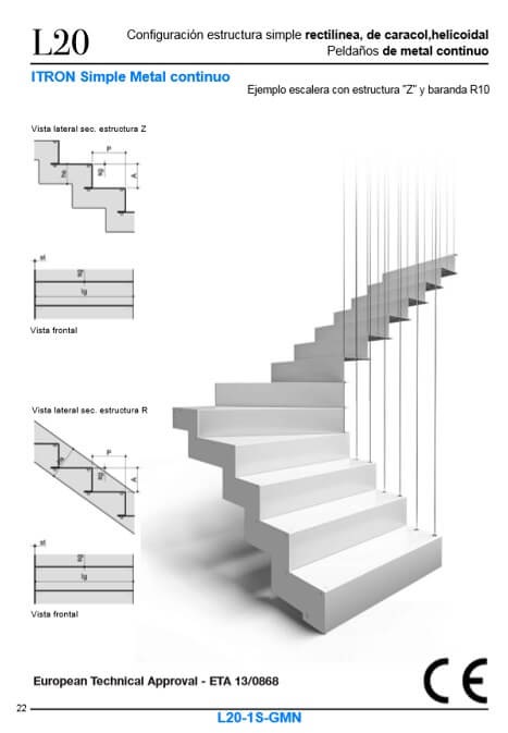 Escaleras de metal Enesca con certificado CE