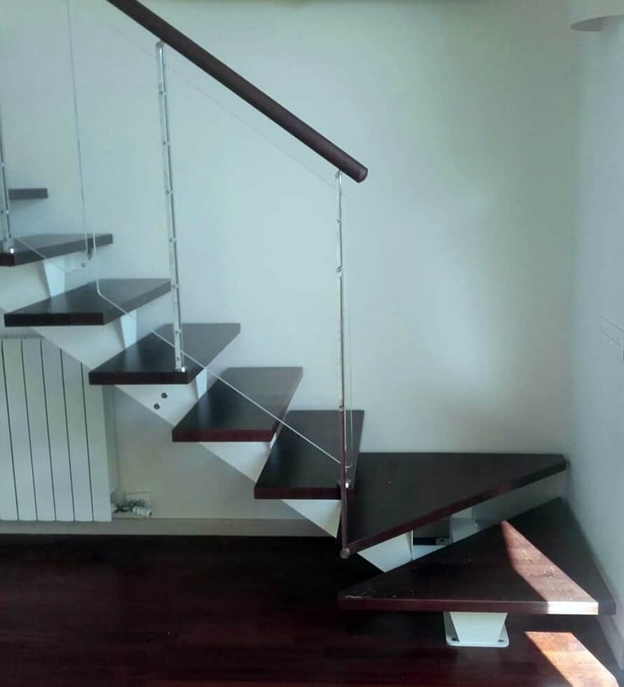 Barandilla de Cristal para escalera de tramo de Enesca