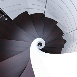 Escalera de caracol negra de Enesca