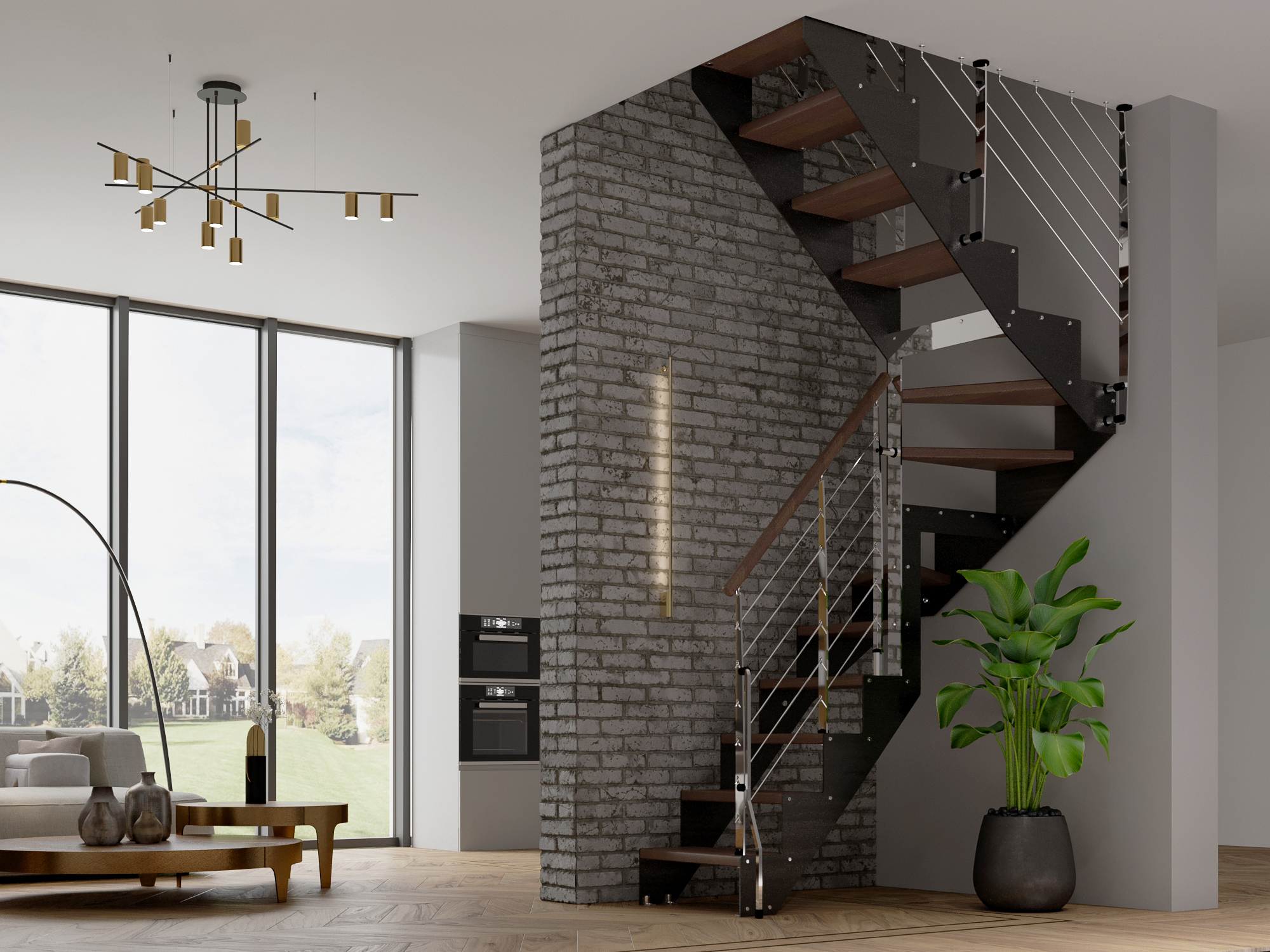 escalera itron metal de Enesca
