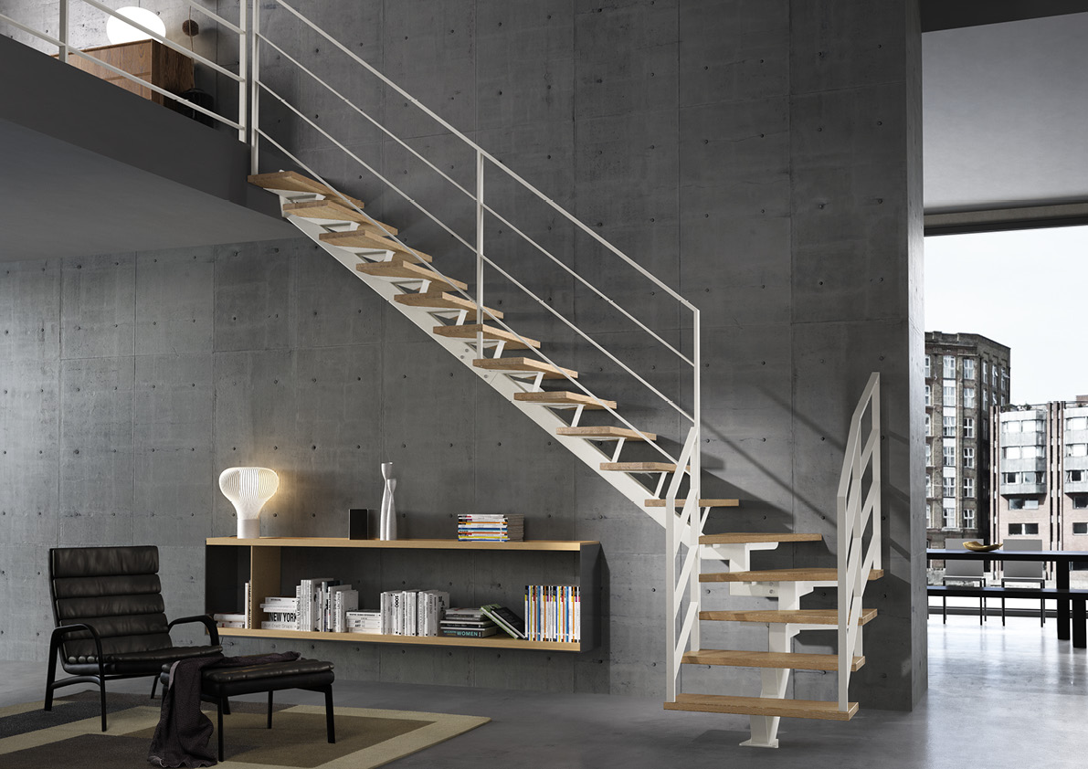 decoracion escaleras duplex Escalera de tramos Monotrave