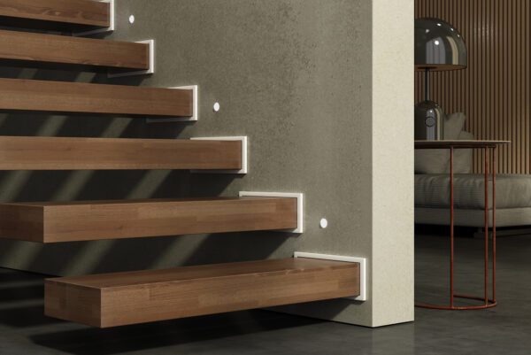 Escalera de tramos de Enesca de madera CANTILEVER voladiza