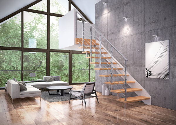 Escalera exclusiva de tramos Lynar Flat de Enesca