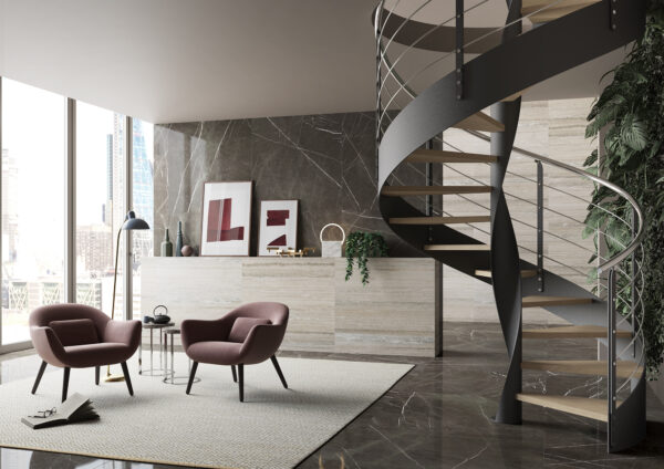 escalera helica interior