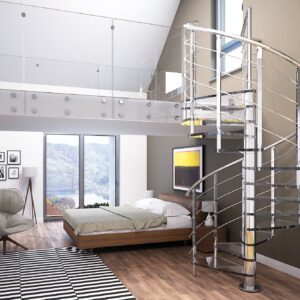 escalera brillia vidrio laminado claro