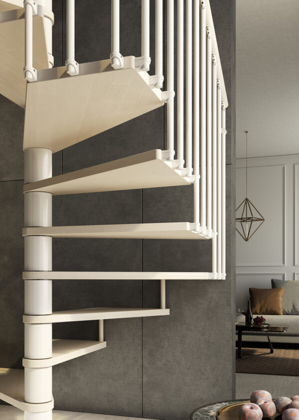 escalera caracol tekla barandilla inox