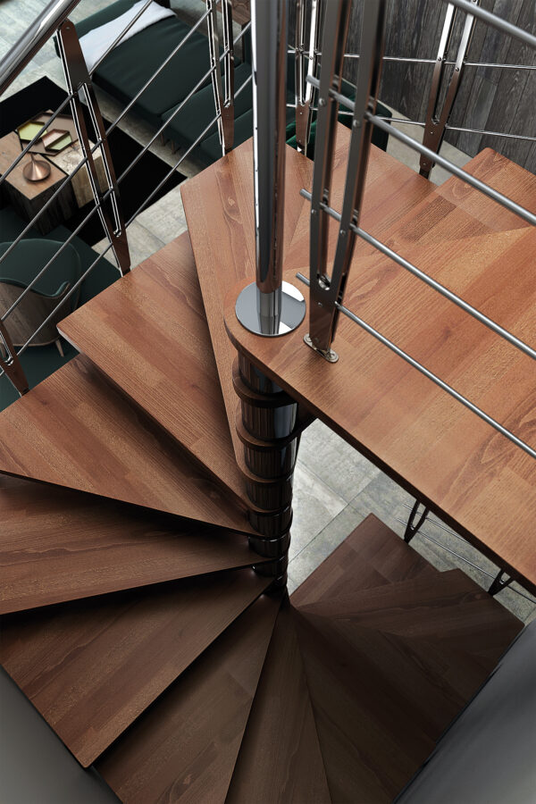 escalera de caracol tekla design frontal