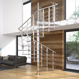 escalera tekla design barandilla acero