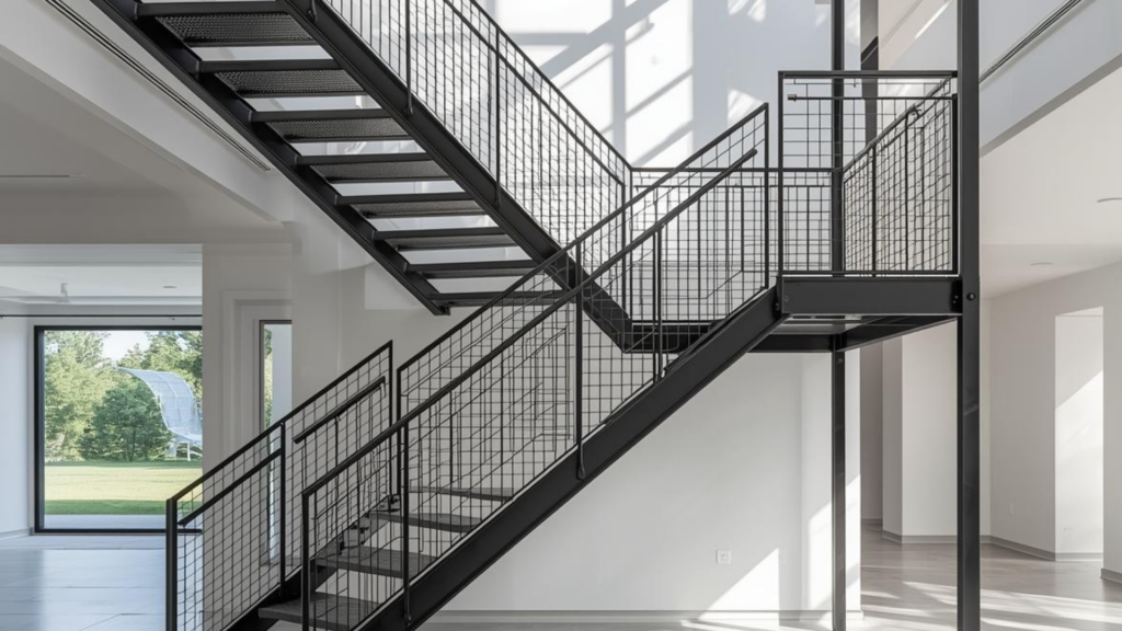 Escalera industrial met&aacute;lica de interior